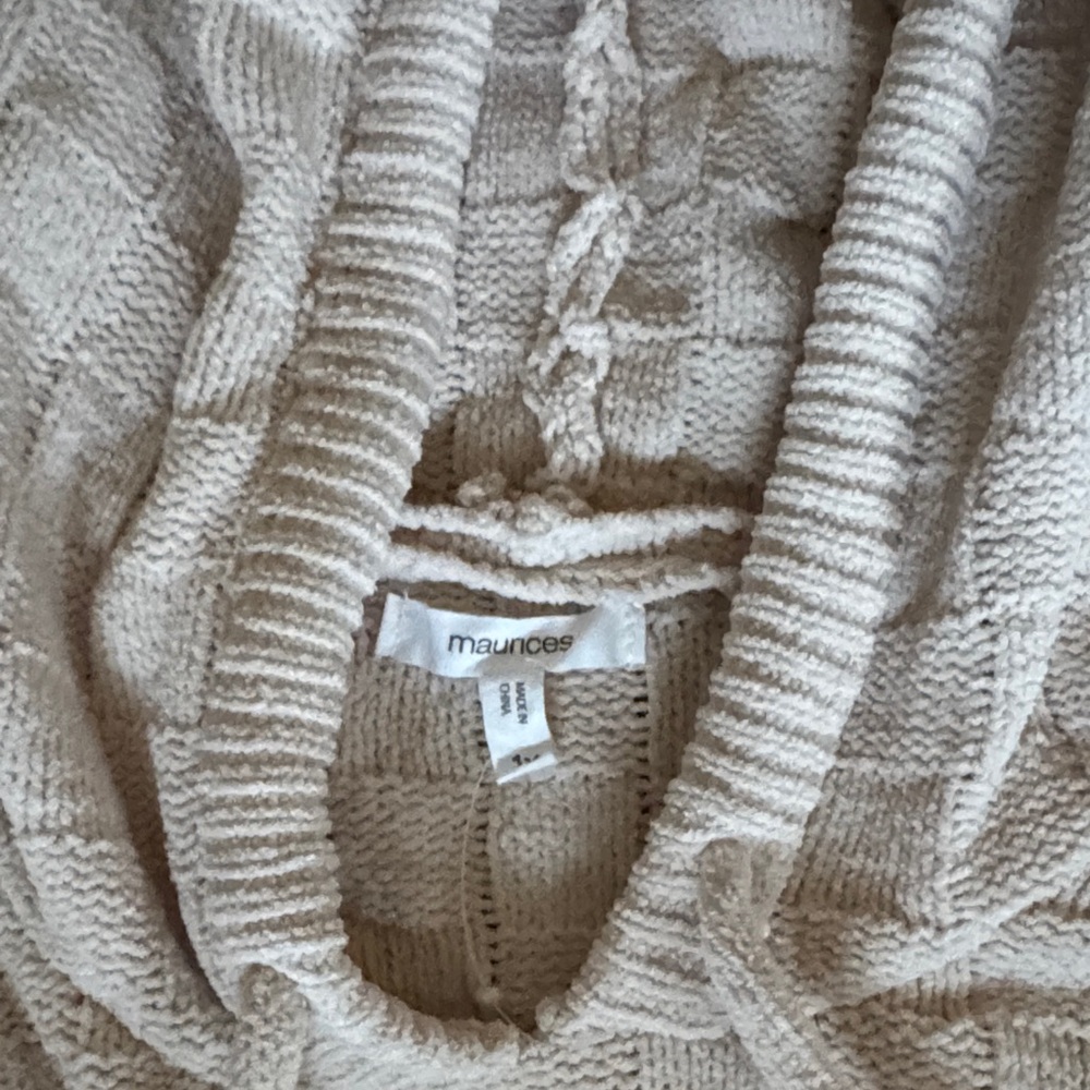 Maurices Beige Hooded Sweater - Picture 2 of 4